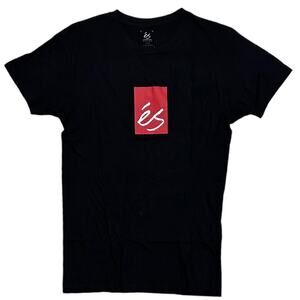 Es Skateboarding Men's T-Shirt Main Block Logo Short Sleeve Crewneck Tee